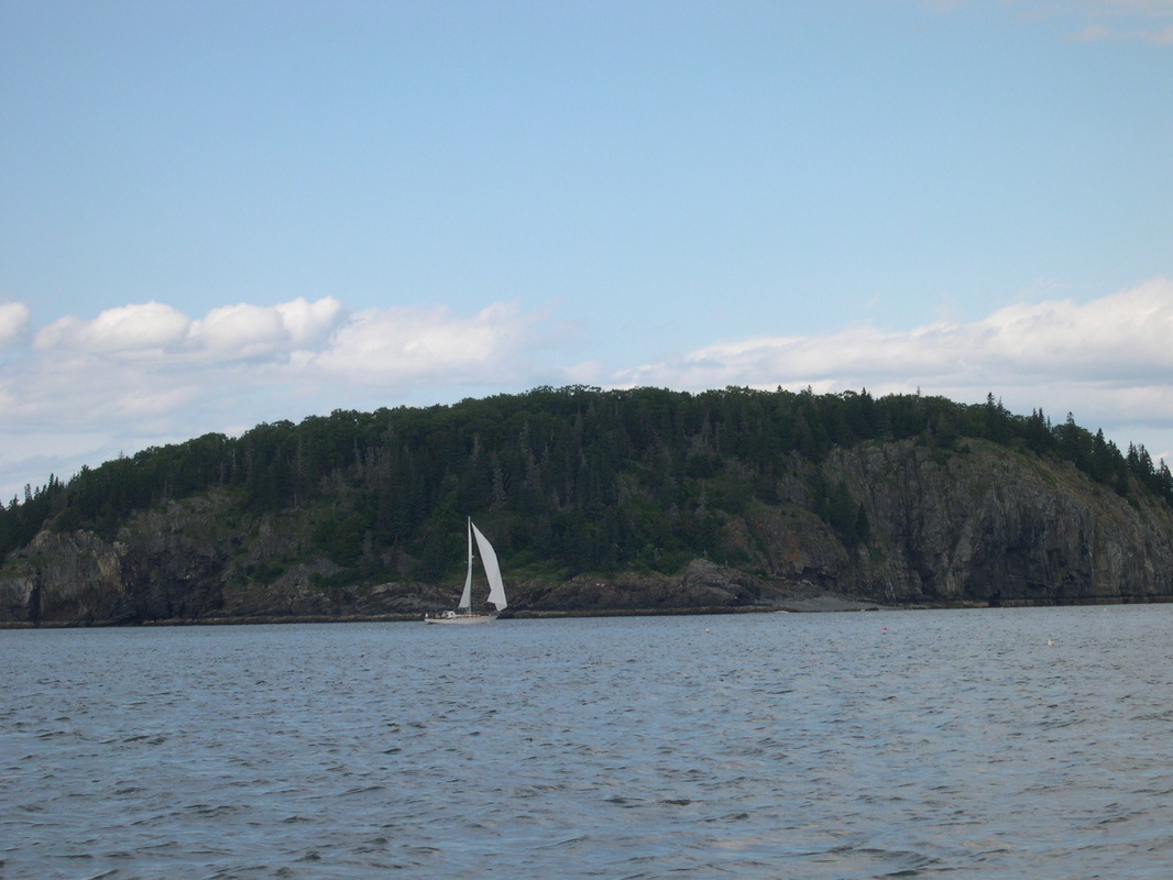 View from the lobster boat tour, Bar Harbor, Maine.