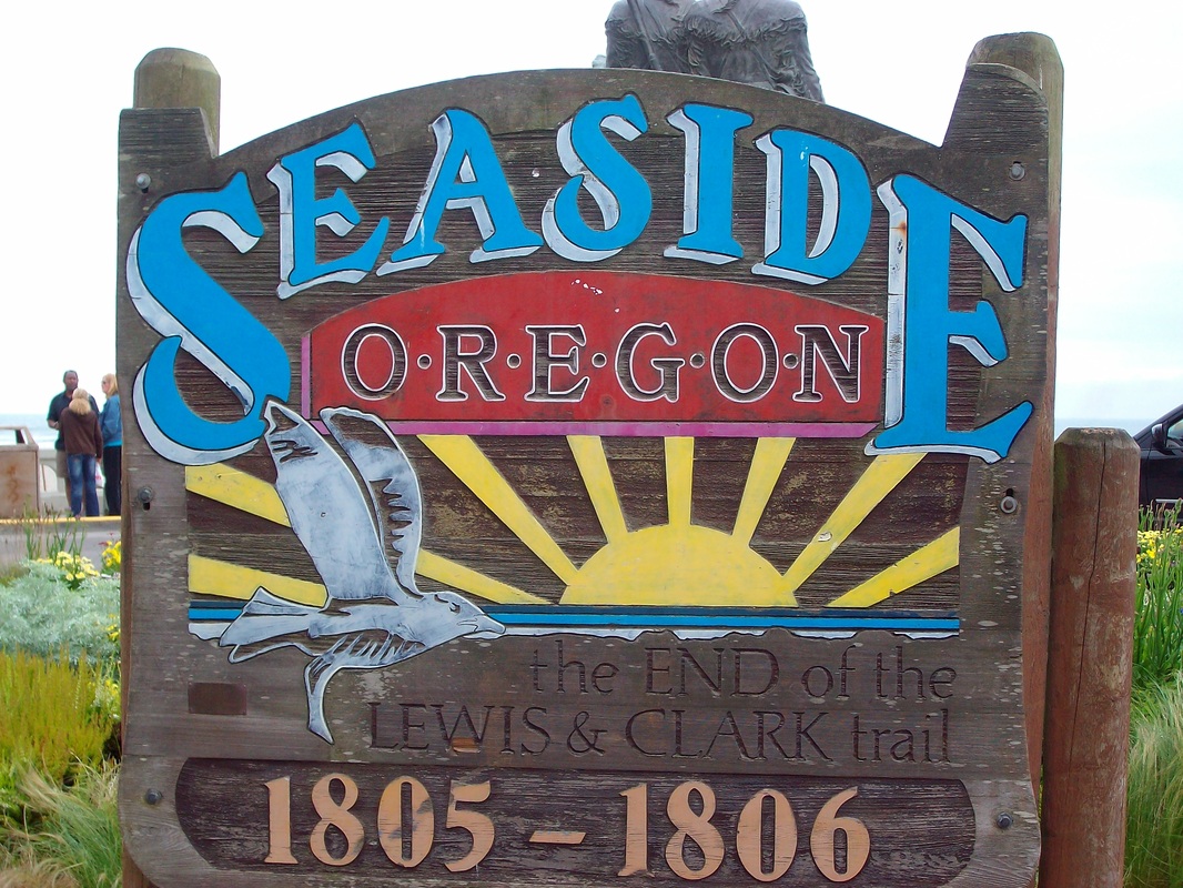 Quaint town of Seaside, Oregon is a fun place to stop. 