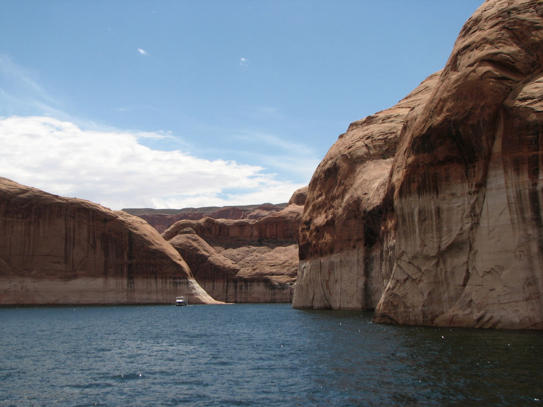 This was our view on a boat tour in Lake Powell on the way to Rainbow Bridge. 