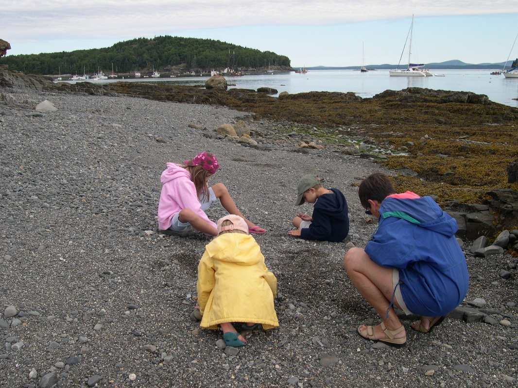 Looking for sea glass in Maine. 