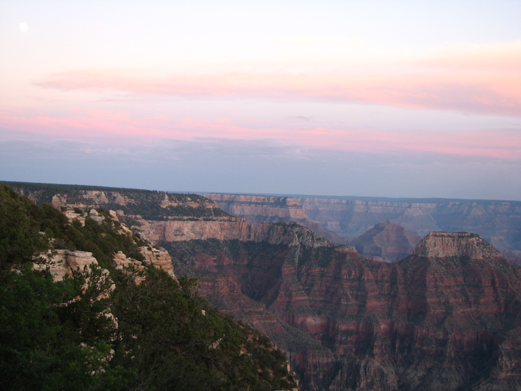 Sunset at the North Rim of the Grand Canyon.
