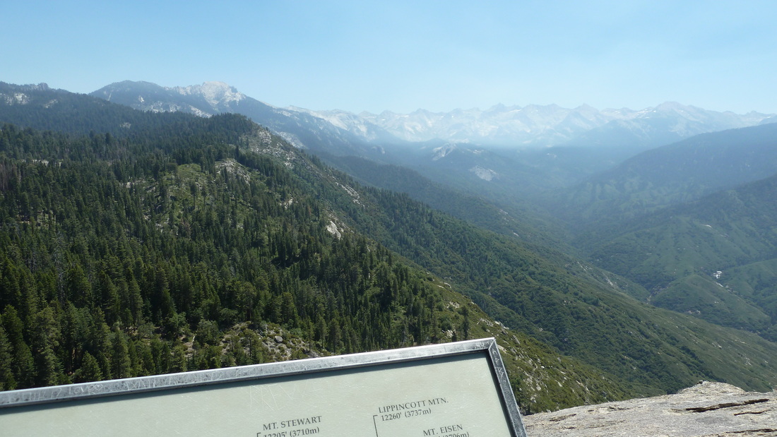View from Moro Rock, Sequoia National Park.